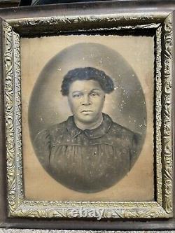 Rare BLACK Mother & BABY AFRICAN AMERICAN ANTIQUE PHOTO Civil War Era Portrait