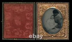Rare Black African American Ambrotype Photo Slavery Era Nanny 1800s Slave