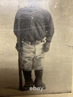 Rare Buffalo Soldier Photo Uniform African American Child Black 1908 RPPC