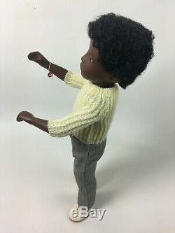 Rare Dark Skin Black Sasha Caleb 318 Doll Sweater & Pants Trendon England 16 in