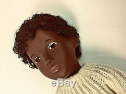 Rare Dark Skin Black Sasha Caleb 318 Doll Sweater & Pants Trendon England 16 in