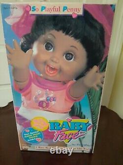 Rare! Galoob 1990 Baby Face So Playful Penny Black African American (nib)