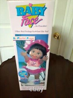 Rare! Galoob 1990 Baby Face So Playful Penny Black African American (nib)