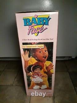 Rare! Galoob 1990 Baby Face So Surprised Suzie Black African American Doll