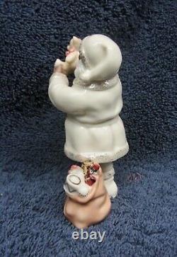 Rare Lenox SANTA'S FAVORITE African American Cultural Figurine with Bear Black