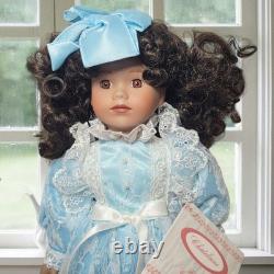Rare! NIB African American Black Girl Doll Chatelaine Porcelain Fine Collectible