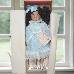 Rare! NIB African American Black Girl Doll Chatelaine Porcelain Fine Collectible