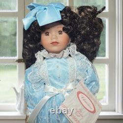 Rare! NIB African American Black Girl Doll Chatelaine Porcelain Fine Collectible