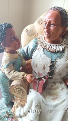 Rare VINTAGE AFRICAN AMERICAN BLACK GRANDMOTHER AND GRANDCHILDREN MOMENT 10x8x12