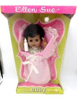 Rare Vintage 1960's Ellen Sue Sleep Eyes African American AA Black Doll Colombo