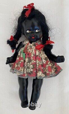 Rare Vintage 8 Composition Estrela S/A San Paulo African American Black Doll