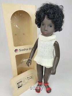 Rare Vintage Sasha Doll CORA, 16 Black Girl Doll, England Box & Tag 4-109