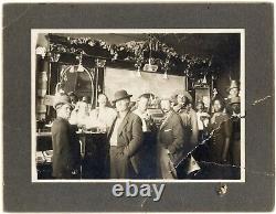 Rare c. 1900 Integrated Saloon Interior with Black African American Patrons Photo