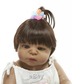 Real Life Baby Dolls Girl African American Black Realistic Baby Toddler Doll 23