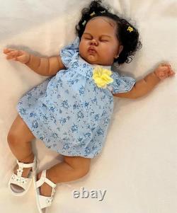 Realistic Reborn Baby Doll Black Girl- 24 Inch African American Lifelike Reborn