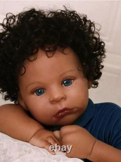 Realistic Reborn Baby Dolls Black Boy 22 Inch African American