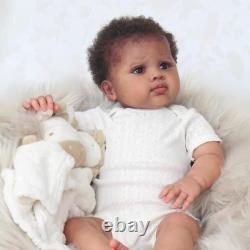 Reborn Baby Dolls 22Inch African American Black Soft Body Realistic Silicone