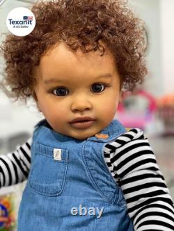 Reborn Baby Dolls Black Toddler Boy 26 Inch Big Size Lifelike African American B