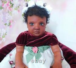 Reborn baby BIG girl doll ROWAN ethnic AA BLACK BIRACIAL ready to ship