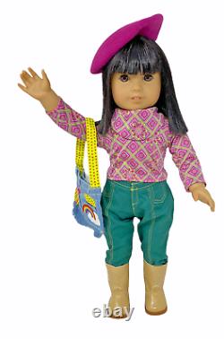 Retired Collectible American Girl Ivy Ling in Meet Outfit & Accessories EUC