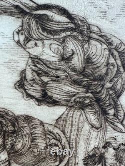 Roland Ayers 1975 etching African-American Black Surrealist Philadelphia artist