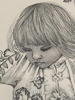 Ron Scarbough African American Black Artist Detroit Signed Print 63/500 Girl