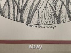 Ron Scarbough African American Black Artist Detroit Signed Print 63/500 Girl