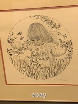 Ron Scarbough African American Black Artist Detroit Signed Print 63/500 Girl
