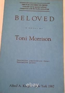 SCARCE RARE of BELOVED by Toni Morrison Uncorrected Proof 1987