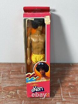 SUNSATIONAL MALIBU Ken #3849 Black African-American Rooted Afro Mattel 1981