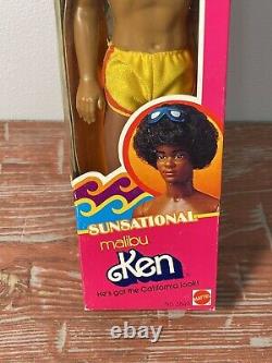 SUNSATIONAL MALIBU Ken #3849 Black African-American Rooted Afro Mattel 1981