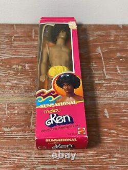 SUNSATIONAL MALIBU Ken #3849 Black African-American Rooted Afro Mattel 1981