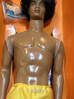 SUNSATIONAL MALIBU Ken #3849 Black African-American Rooted Afro NIB Mattel 1981