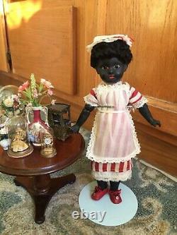 SWEET! Exotic AM sonneberg Type Antique Ebony Black German Doll Bisque 11 1/2