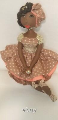 Sale? 12''-Dark-complexion-African-American-black-handmade-doll. #363 Zaharah