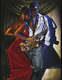 Sax Appeal, an African American, Black Art Print by Kevin A. Williams (WAK)