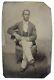 Seated African American Gentleman Legs Crossed Black History Tintype Photo