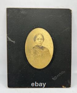 Set Of 2 Antique Photograph Cabinet Card Lot Older Black African American Lady