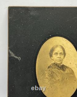 Set Of 2 Antique Photograph Cabinet Card Lot Older Black African American Lady