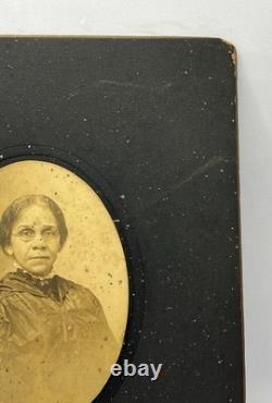 Set Of 2 Antique Photograph Cabinet Card Lot Older Black African American Lady