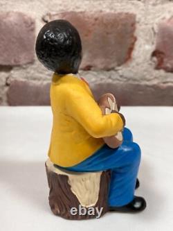 Seven Vintage Painted Porcelain Figurines of Black African American Musicians