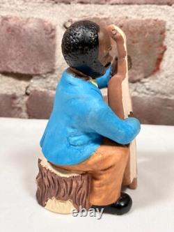 Seven Vintage Painted Porcelain Figurines of Black African American Musicians