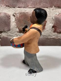 Seven Vintage Painted Porcelain Figurines of Black African American Musicians