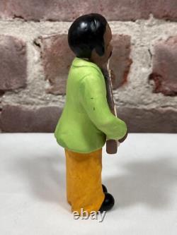 Seven Vintage Painted Porcelain Figurines of Black African American Musicians