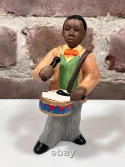 Seven Vintage Painted Porcelain Figurines of Black African American Musicians