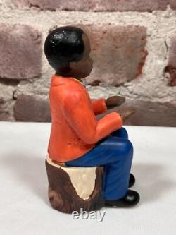 Seven Vintage Painted Porcelain Figurines of Black African American Musicians
