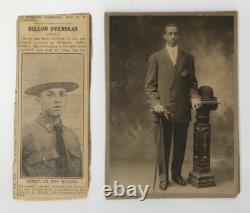 Sgt Leroy Dillon African American Black Buffalo Soldier 350th WWI Harlem Photo