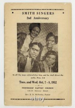 Smith Singers 1952 African American Quartet Gospel Soul Buffalo NY Black Program