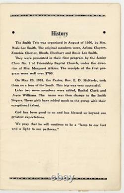 Smith Singers 1952 African American Quartet Gospel Soul Buffalo NY Black Program
