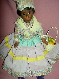 South Seas Baby (labeled) antique German, brown bisque j'td doll with glass eyes